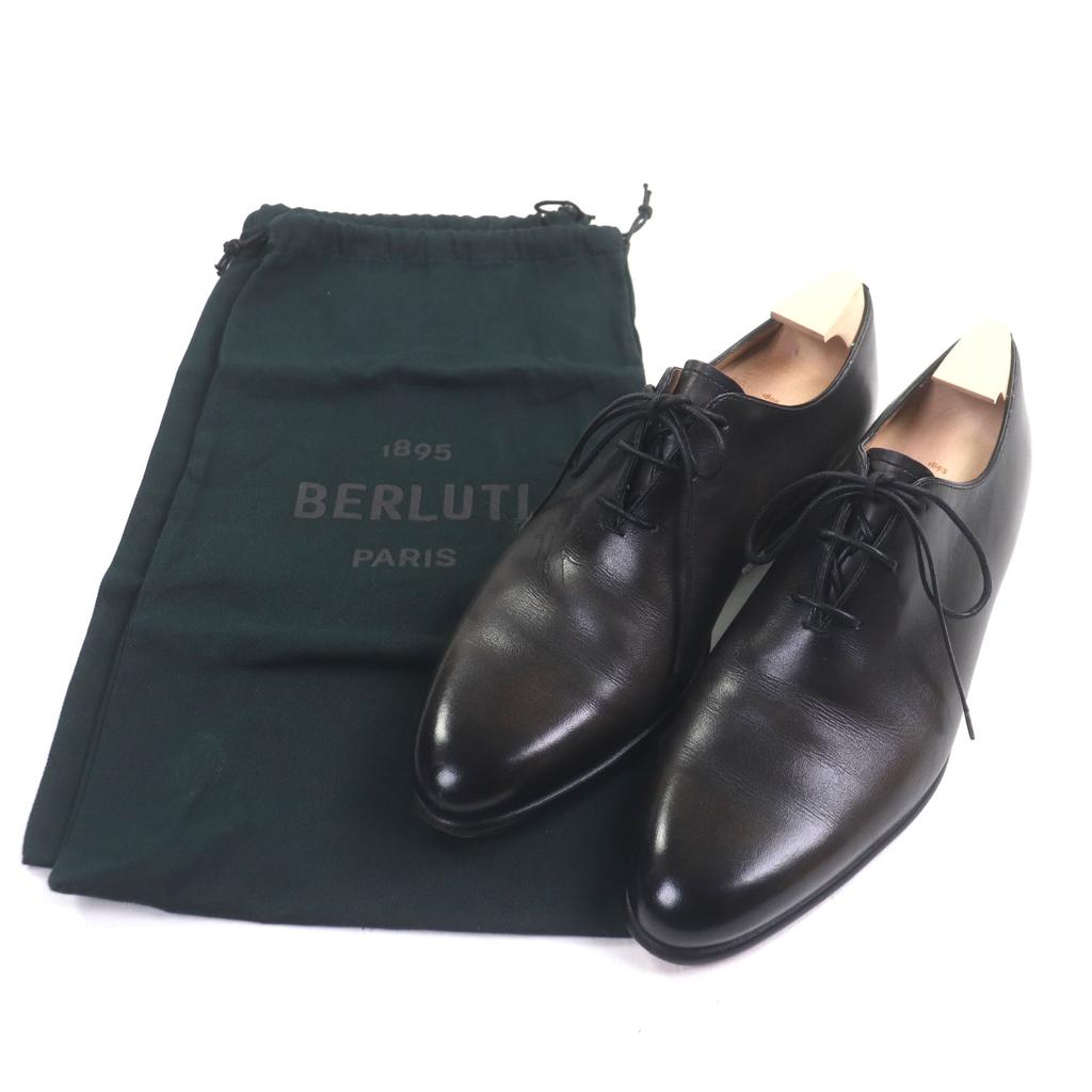 Great BERLUTI Leather shoes Alessandro Oxford Calligraphy black leather mens 6 Used