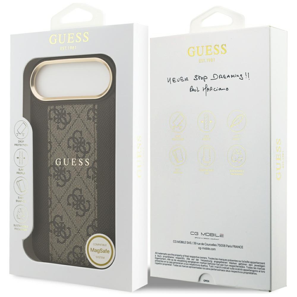 Guess 4G Stripe MagSafe case for iPhone Air brown