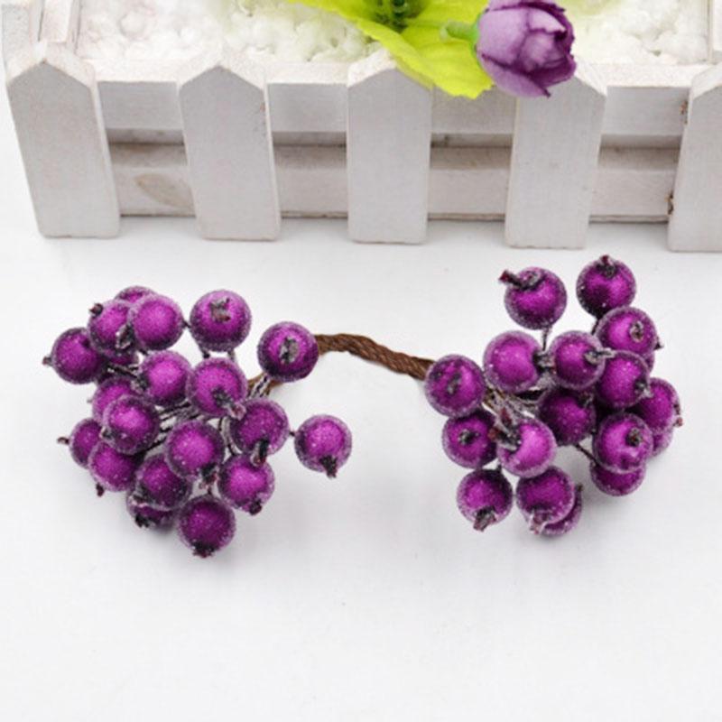 20 buc/pungă Simulare creativă Spumă Îngheț-Toamnă Crăciun Boabele mici DIY Accesorii pentru decorarea părului, lucrate manual, Material de coroană de trestie florale