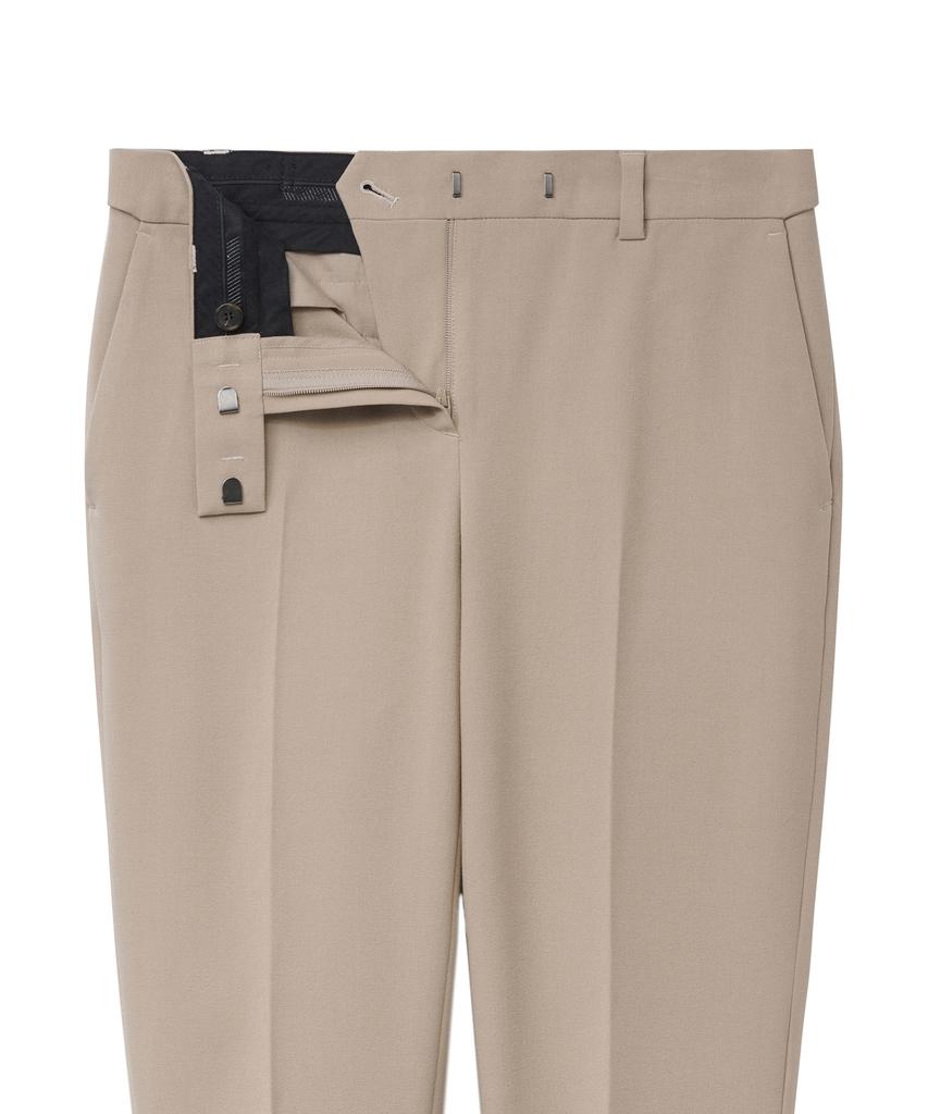 MUSINSA STANDARD WOMAN Women'S Slim Straight Hidden Elastic Waist Slacks [Beige]