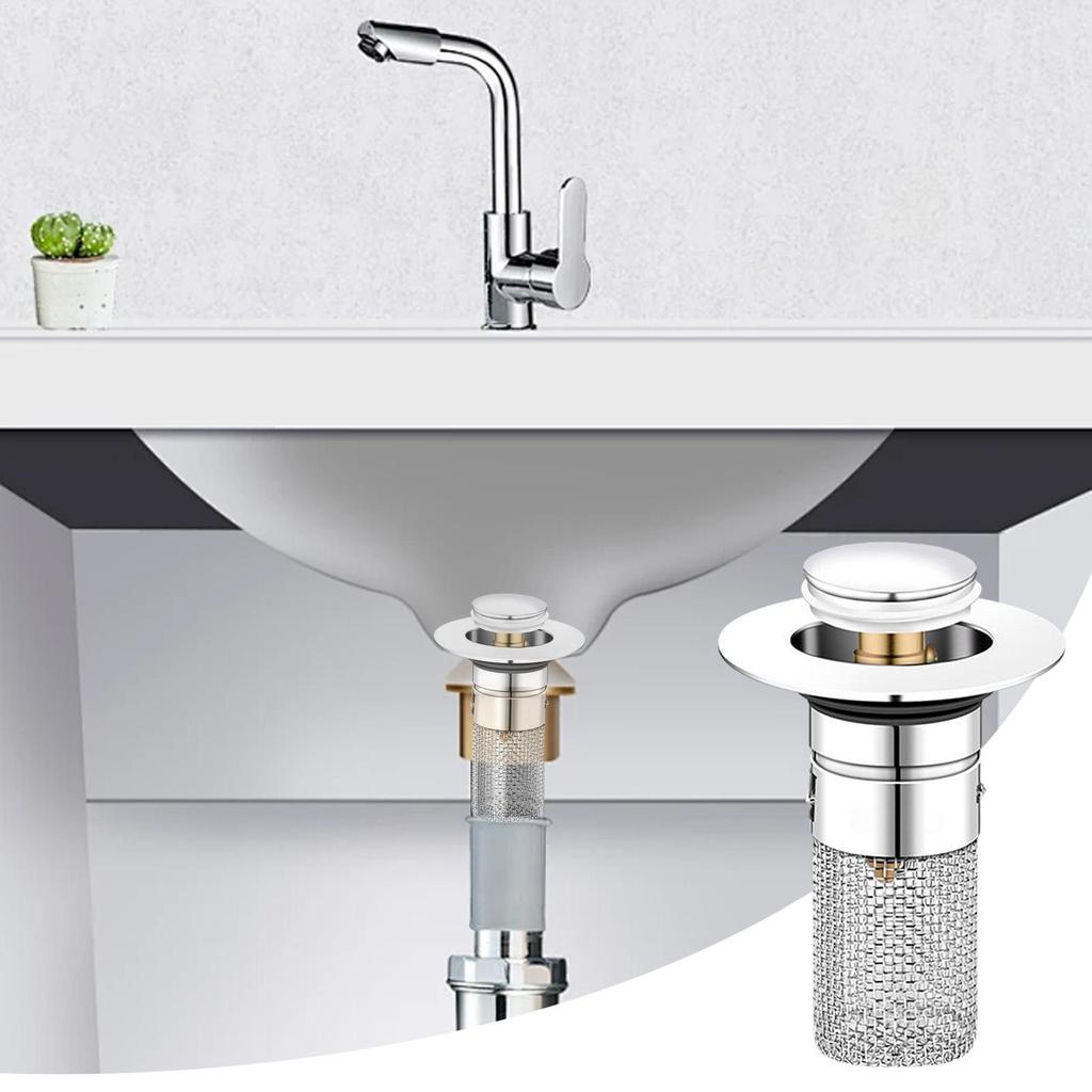 MultiFunctional Bathroom Drain Strainer Sink Stopper Hair Catcher Kitchen Draining Plug for Apartment Dormitory Hotel Restaurant