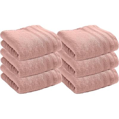 6er-Set "Spa" Frotteehandtücher 50 x 100 cm / 400 gr/m² - "Spa" Altrosa