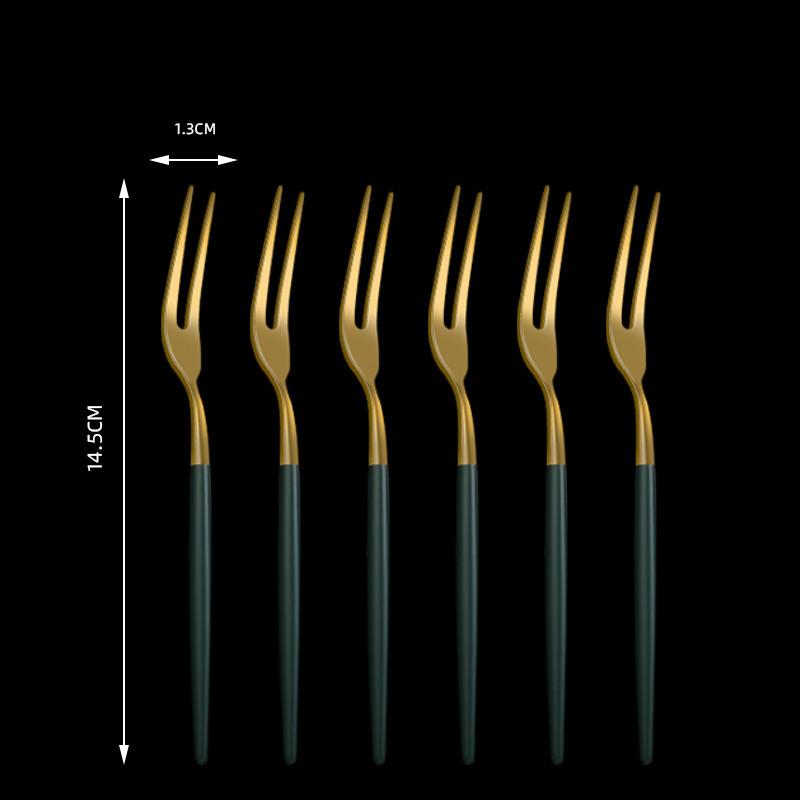 Cheap 1 pcs 304 Stainless Steel Fruit Fork Nordic Portugal Cute Cake
