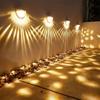 Solar-Powered Half-Circle Fence Lights Outdoor Wall Sconces Ambient Lighting Home Stair Lights Pillar Lights Outdoor Night Lights