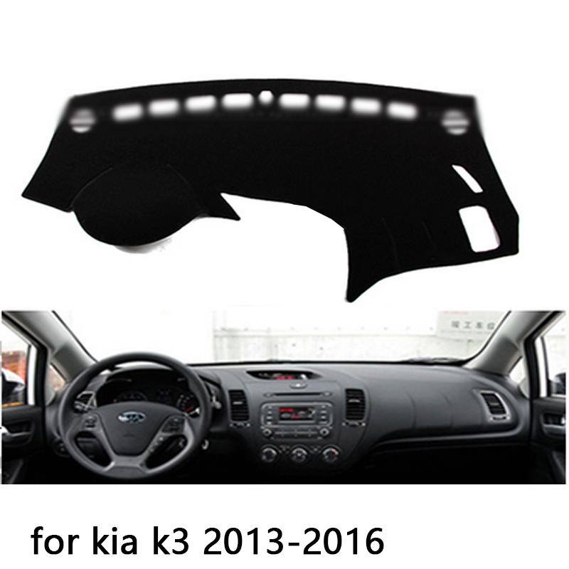 

for Kia K3 K 3 2013 2014 2015 2016 Right and Left Hand Drive Car Dashboard Covers Mat Shade Cushion Pad Carpets Accessories Red Edge