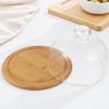1Pcs Dessert Tray with Glass Cover Cake Plate Multipurpose Food Serving Stable Pastry Plate Housewarming Gift