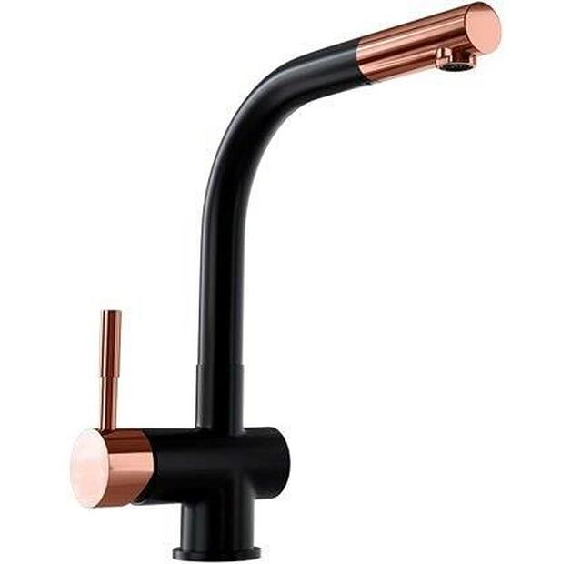 Смеситель Globalo Lobio Black/Copper Ring