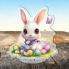Acrylic Standee Cute Bunny Easter Home Decoration 2D Flat Easter Ornament