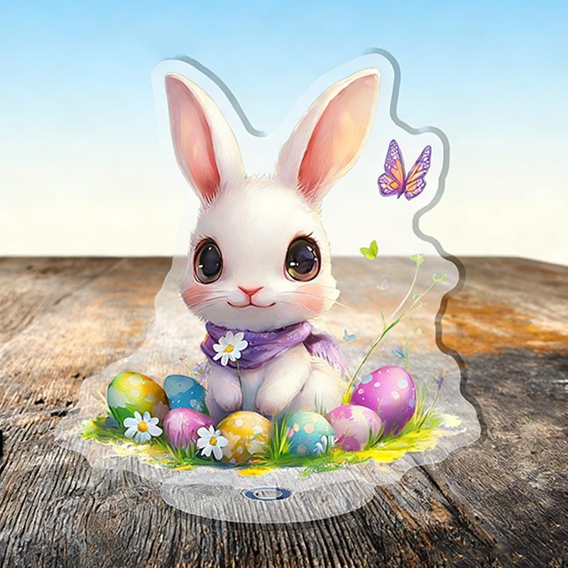 Acrylic Standee Cute Bunny Easter Home Decoration 2D Flat Easter Ornament