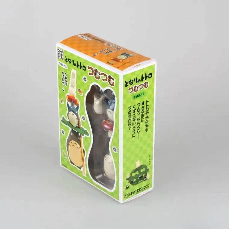 Totoro Impilabile Figure Carine Inclusi Piccolo Totoro Sprite della Polvere Bambola Carina Modello da Collezione Giocattolo Decorazione per la Casa Regalo per Fan Anime Compleanno dei Bambini