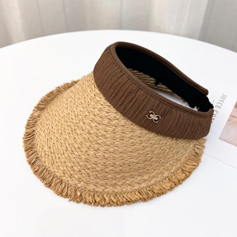 Straw Hat Women's Summer Raffia Empty Top Headband Sun Protection Outdoor Travel Fashion Sun Hat Sales