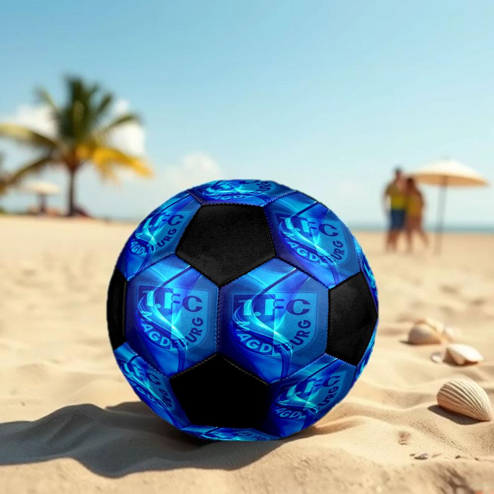 1 pezzo1. Pallone da Calcio FC Magdeburg Taglia 5 Pallone da Calcetto Indoor alla Moda Colorato Gioco in Giardino - Ottimo Regalo per Appassionati di Sport HE1