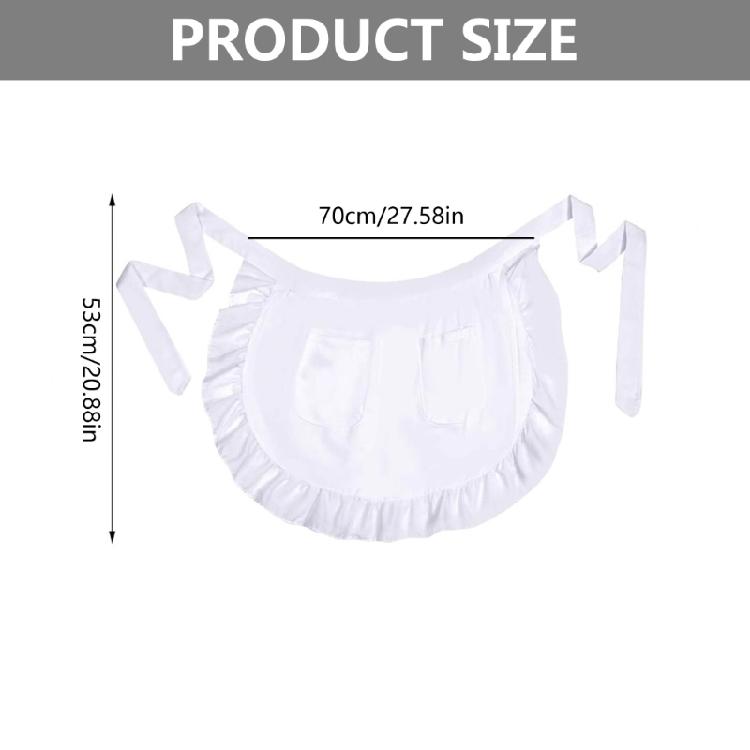 Ruffle Maid Costume Accessories Colonial Costume Set White Colonial Caps Bonnet Waist Apron Pioneers Girls Costumes