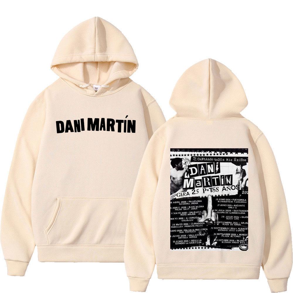 Sudadera con Gráficos de Moda de Dani Martín para Hombre y Mujer, Casual Vintage de Forro Polar, Ropa de Moda, Sudadera