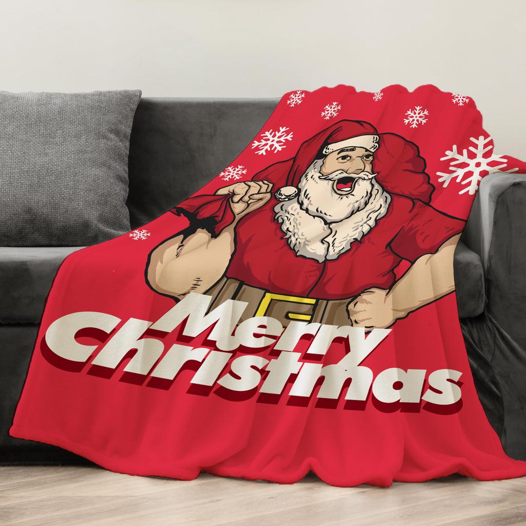 Christmas Creative Throw Blanket Flannel Print Blanket Super Soft Cozy Sofa Nap Blanket Home Blanket Perfect Home Gift for Her