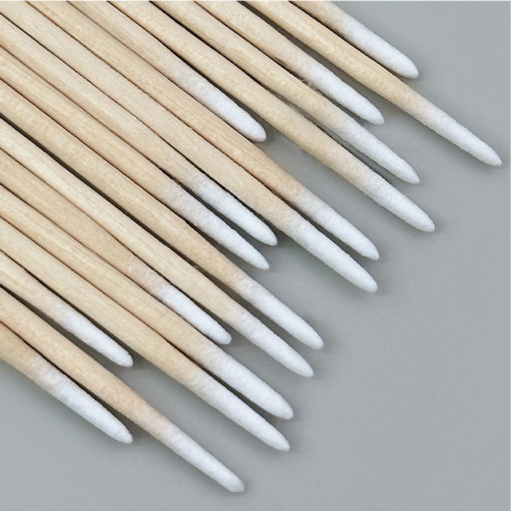 100pcs Nails Wood Cotton Swab Clean Sticks Buds Tip Wooden Cotton Head For UV Gel Polish Remover Nail Art Tools