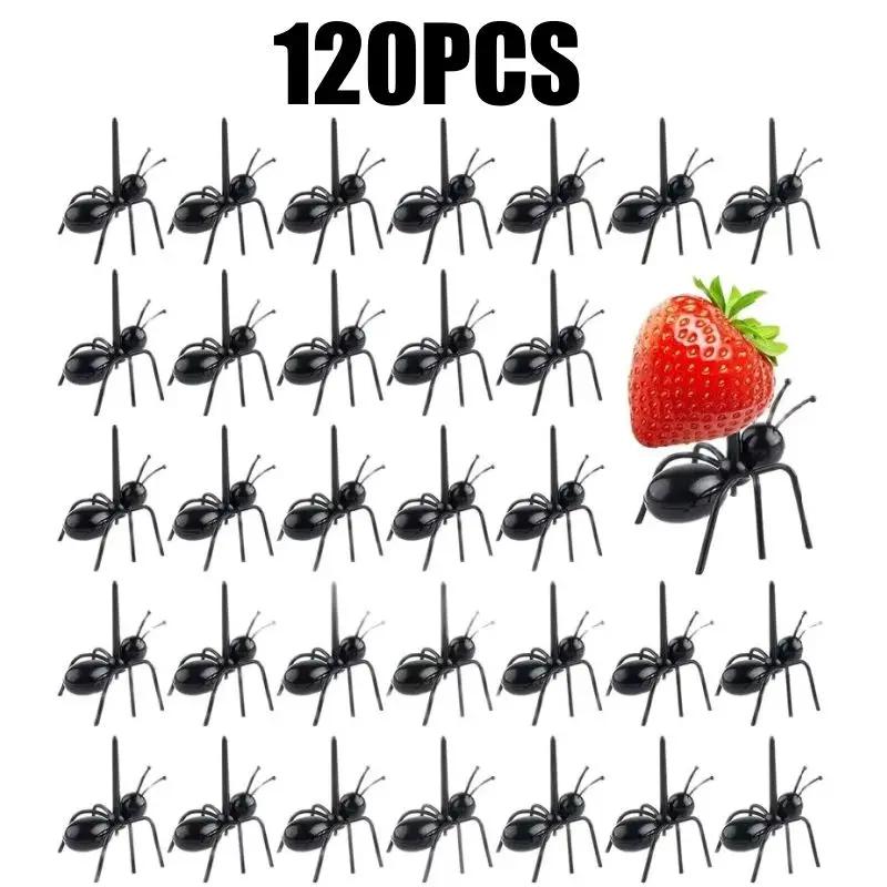 Tierförmige Vorspeisegabeln Wiederverwendbare Ameisen-Zahnstocher Obst-Dessert-Werkzeuge Party-Snack-Picks Hochzeitsveranstaltungen