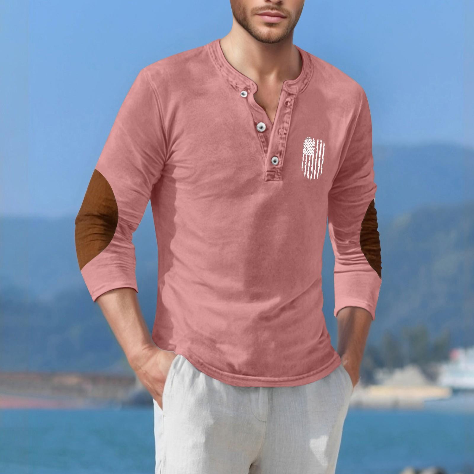 Мужская футболка уличная повседневная мода с коротким рукавом L розовый 1789₽