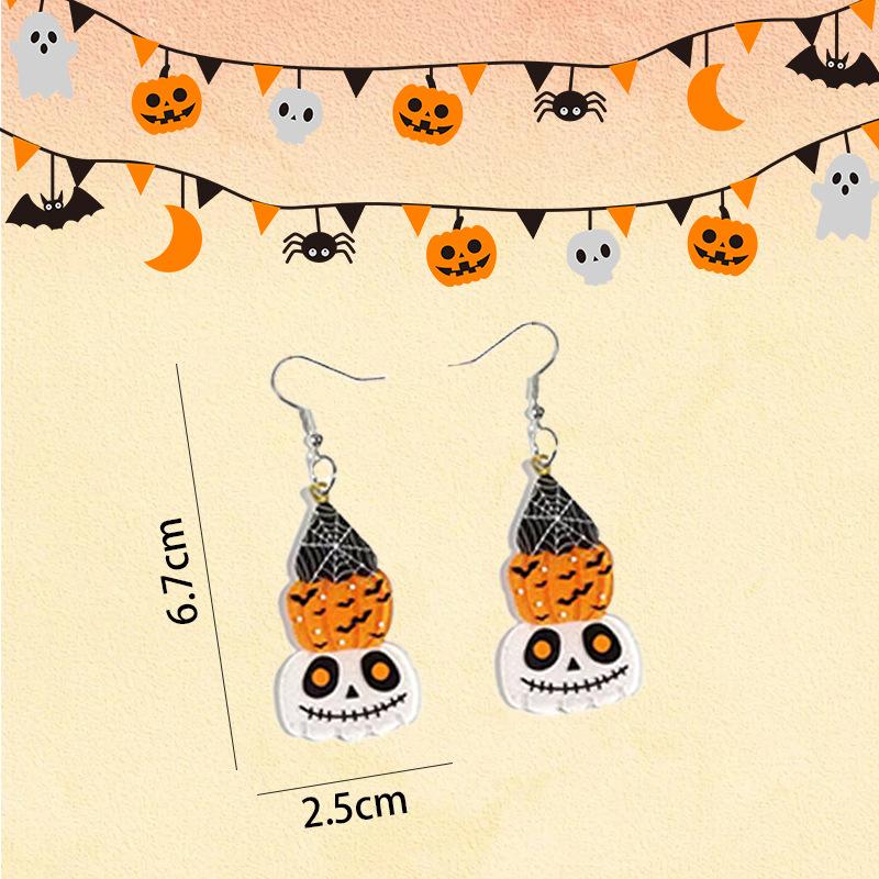 Glitter Board Ghost Pumpkin Acrylic Earrings Earrings Pendant Girl