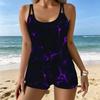 Women's Swimwear Tankini 2 Piece Swimsuit Starry Sky Fluid Pattern Vacation Bathing Suits