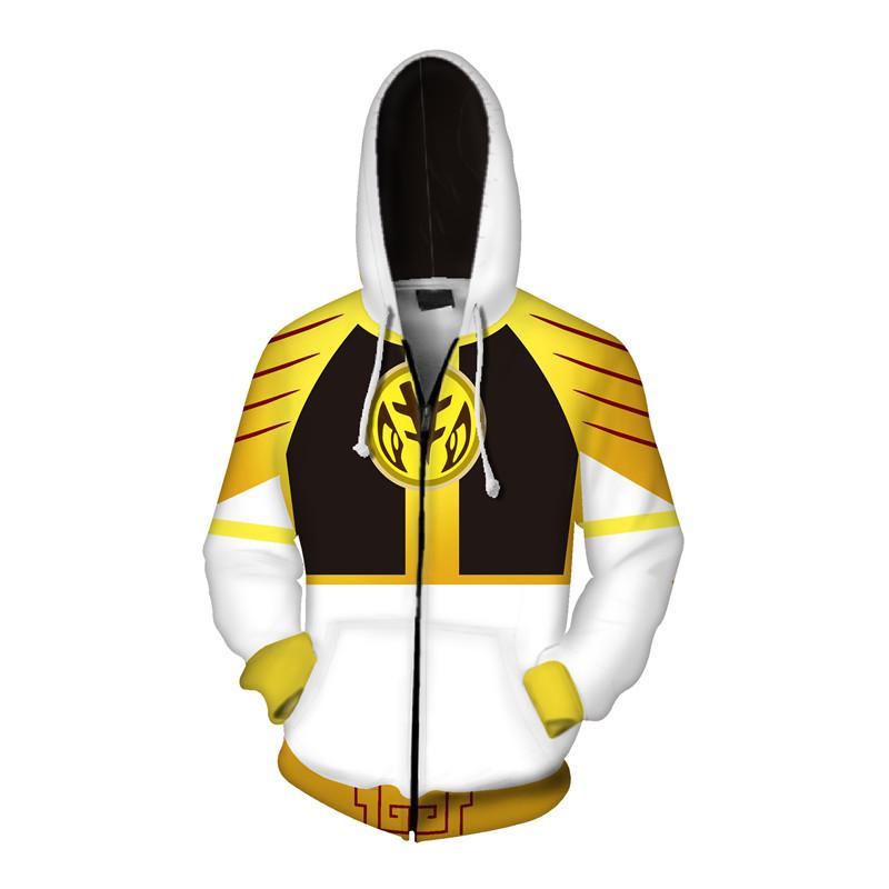 Men Women Sweatshirt Power Rangers Cosplay Hoodie Costume Superhero Cosplay Halloween Party Streetwear Tops