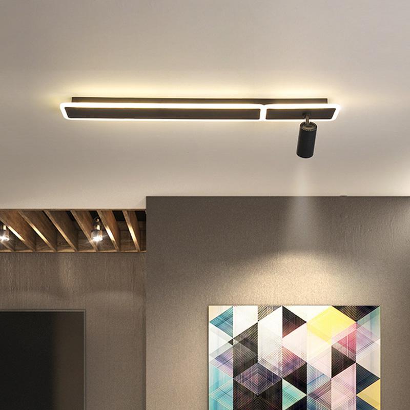 Modern LED Aisle Ceiling Lamp Chandelier With Spotlight For Living Dining Room Bedroom Home Decor Indoor Lighting Fixture Luster