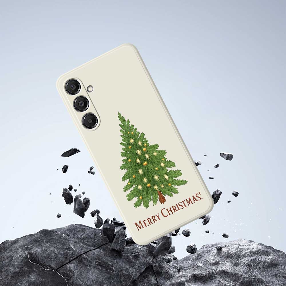 For Samsung Galaxy A16 5G/4G Case Christmas Tree Pattern Printing Straight Edge TPU Phone Back Cover