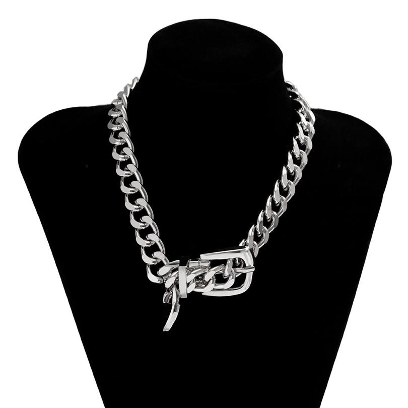 Choker Necklace for Women Punk Thick Chunky Clavicle Chain Grunge Jewelry Steampunk Accessories