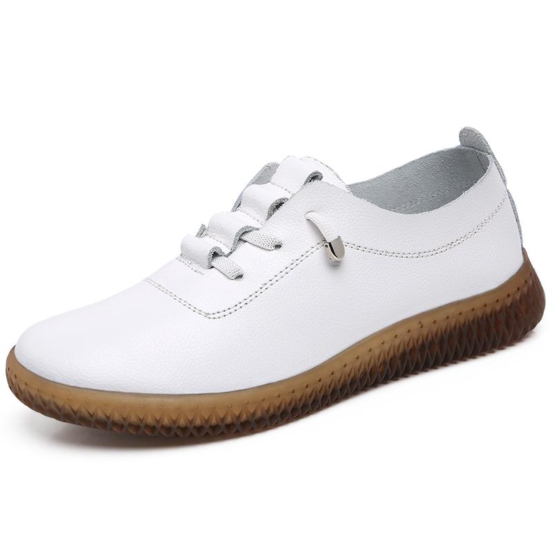 Women Shoes Fashion Women's Loafer Trend Leather Shoes White Zapatos De Mujer Comfortable Woman Shoes Slip On Footwear