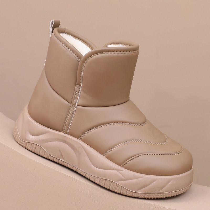 thick-soled snow boots women's new winter velvet warm Northeast large cotton shoes waterproof and non-slip bread boots short boots