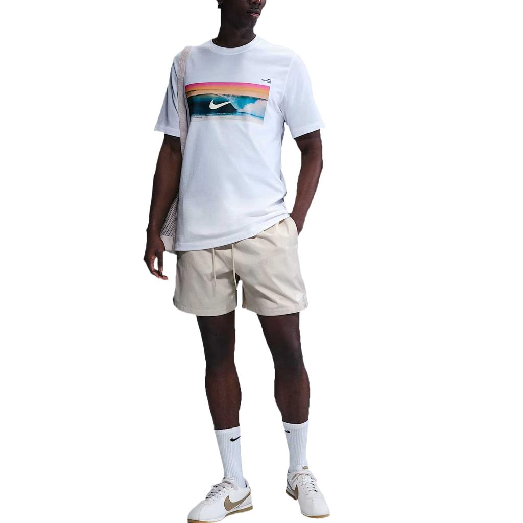 Nike Sportswear T Shirts Unisex White Crew Neck Moderate Straight Fit HJ0760-100