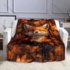 Mehrere Größen Schlafender Fuchs im Herbstlaub Druckdecke Flanellmaterial Weich Warm für Alle Jahreszeiten Zuhause Camping Picknicks Wohnmobil