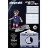 PLAYMOBIL - 71124 - Joueur de football Français B - Avec cage de but et ballon