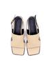 Nontheless Salt Button Flat Sandals Beige N-189/Bg