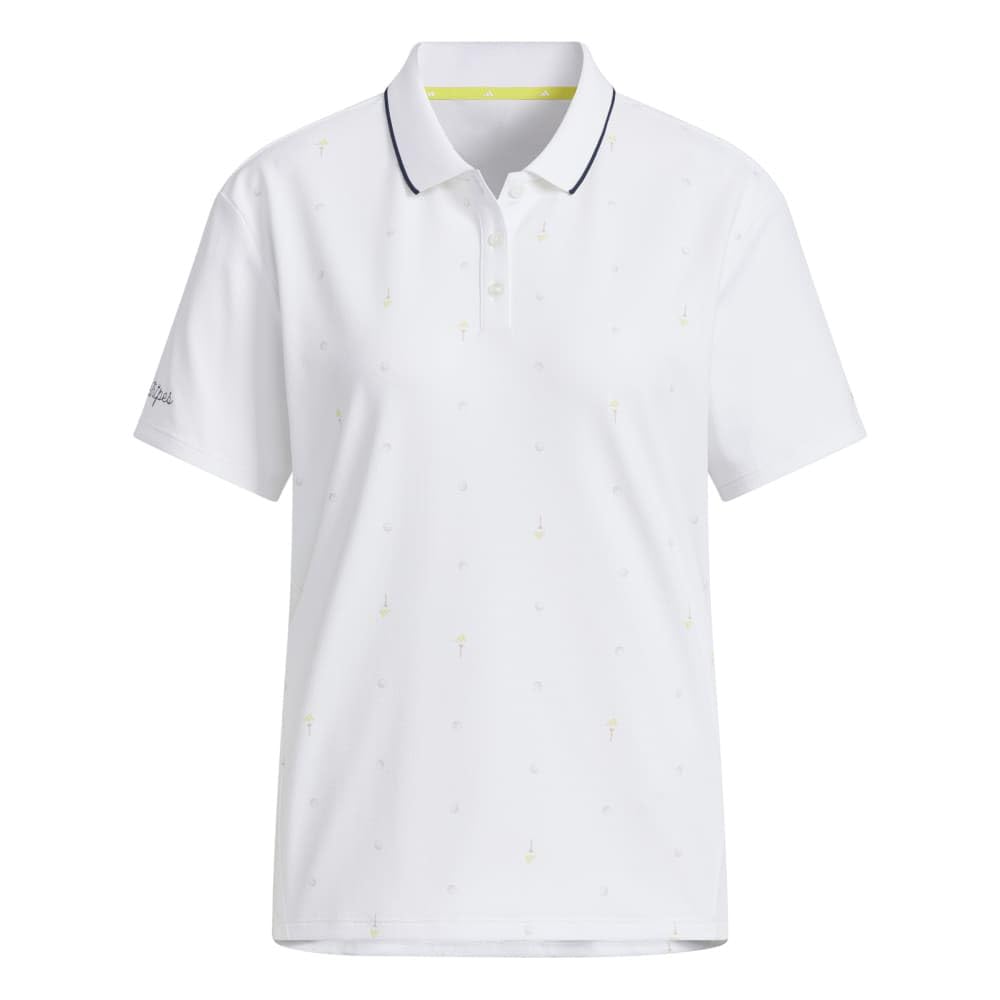 Adidas Golf Golf Monogram Kurzarm-Polo für weiße Damen,