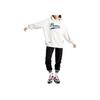 Puma Logo Print Hooded Pullover Fleece Sweatshirt Women Tops White 536184-05