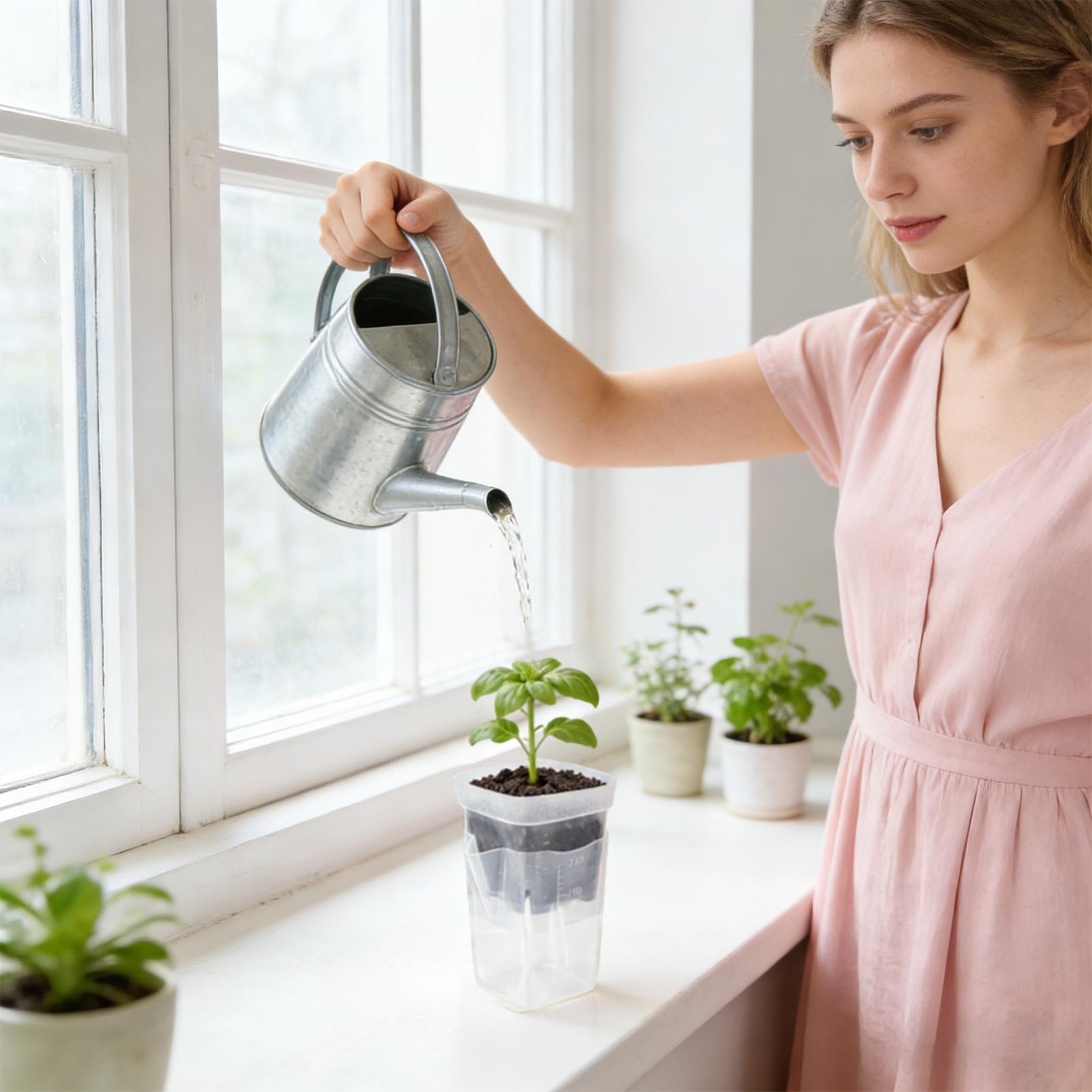 

Self Watering Propagation Pots With Humidity Dome Starter Cups With Plant Labels Flower Pot Nursery Pot Transparent CN