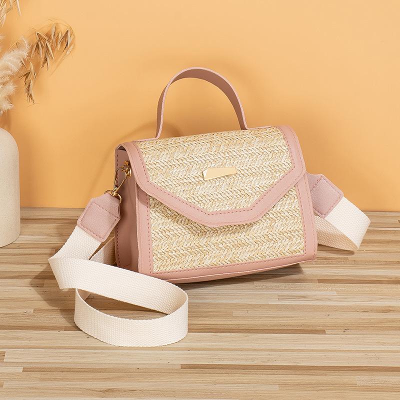 Ladies trend straw bag 2025 new ladies bag fashion sequins decoration shopping dating messenger bag