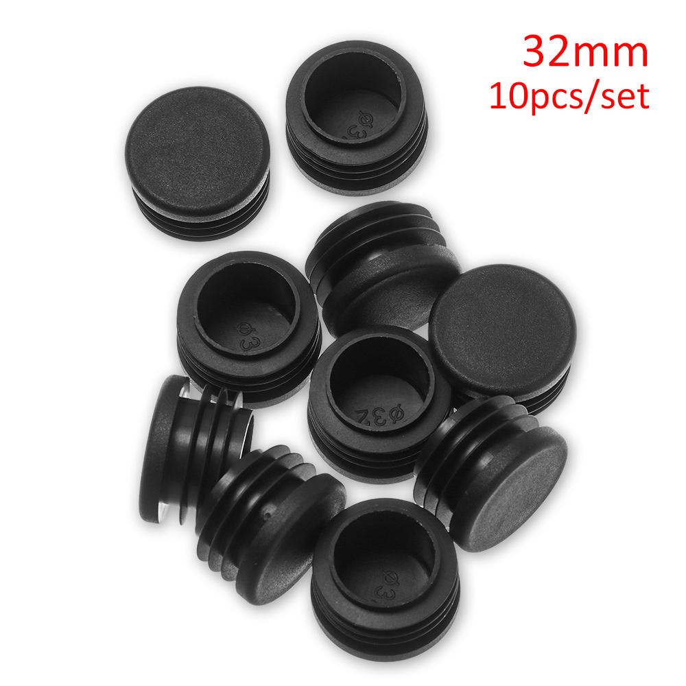 10pc Black Plastic Steel Square Pipe Plug Furniture Accessory Leg Plug Anti Slip Feet Protector Pad Plastic Square Tube Cap Plug