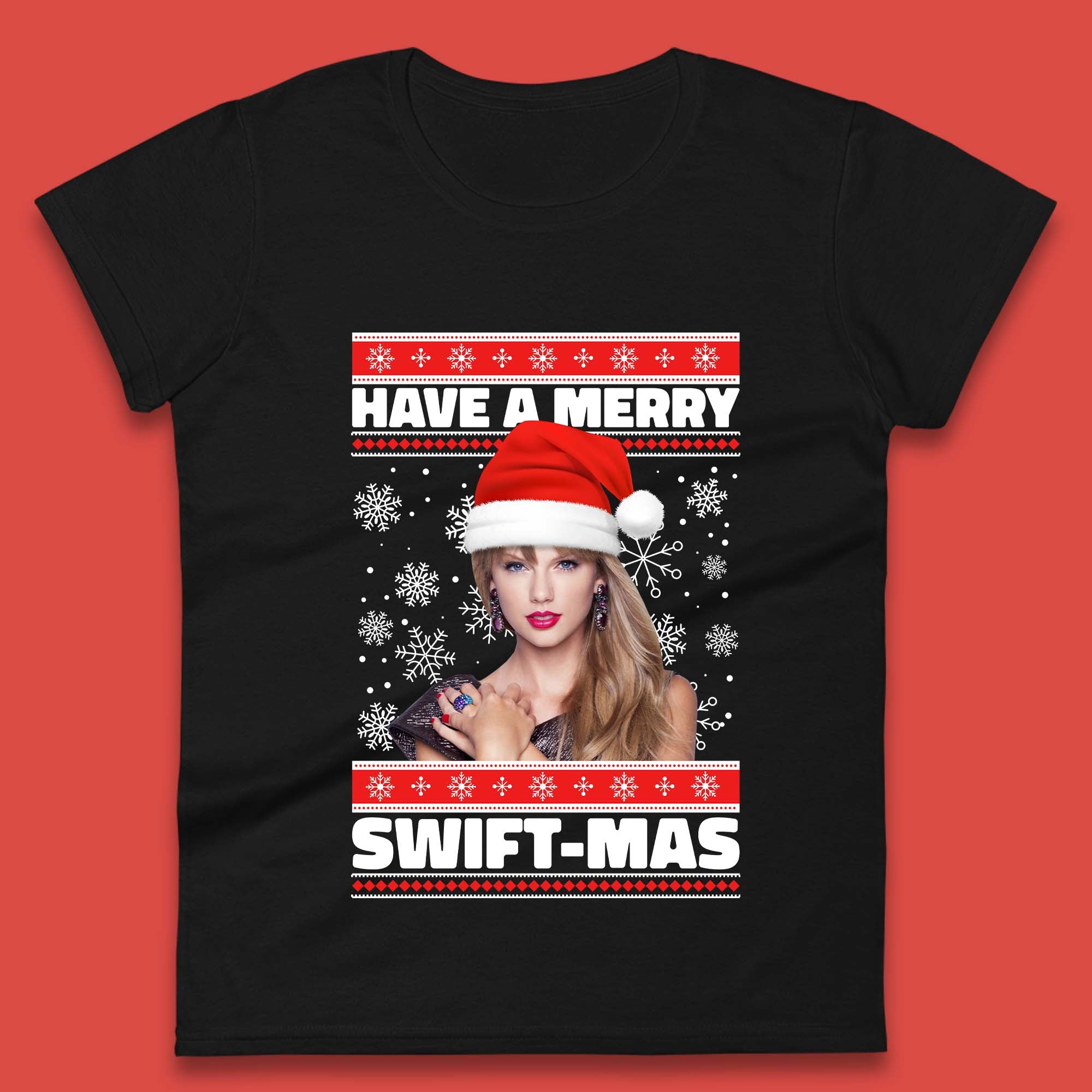 Swiftmas Christmas Womens T-Shirt Mens Tops Tees Unisex 2XL
