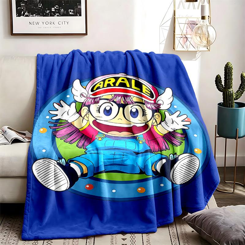Arale Theme Blanket Suitable For The Sofa Camping And Travel Made Of Soft Flannel Material An Ideal Gift For Occasions Such As Birthday