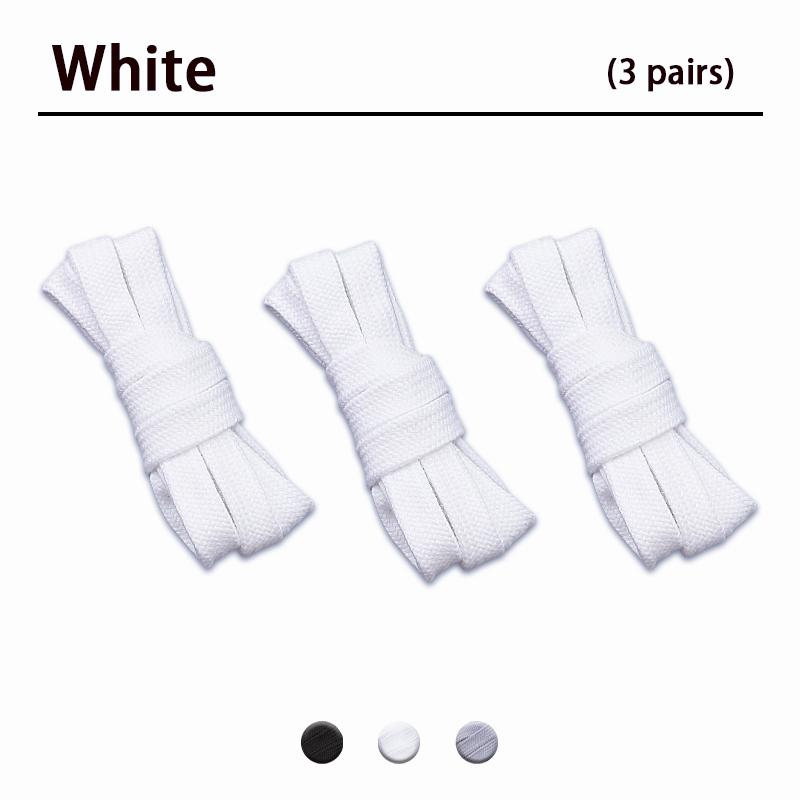 2Pair Flat Cotton Shoelaces Wide Sneaker Replacement Shoe Laces Classic Colored Shoelaces 80/100/120/140/160cm Unisex Shoestring