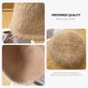 Rabbit hair fisherman hat children autumn and winter versatile plush knitted bucket hat warm ear protection washbasin hat