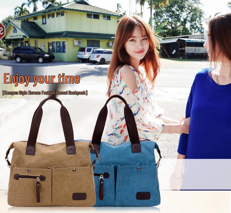 Retro Canvas Crossbody Bag - Large Capacity for Men & Women, Perfect for Gym, Sports, and Travel