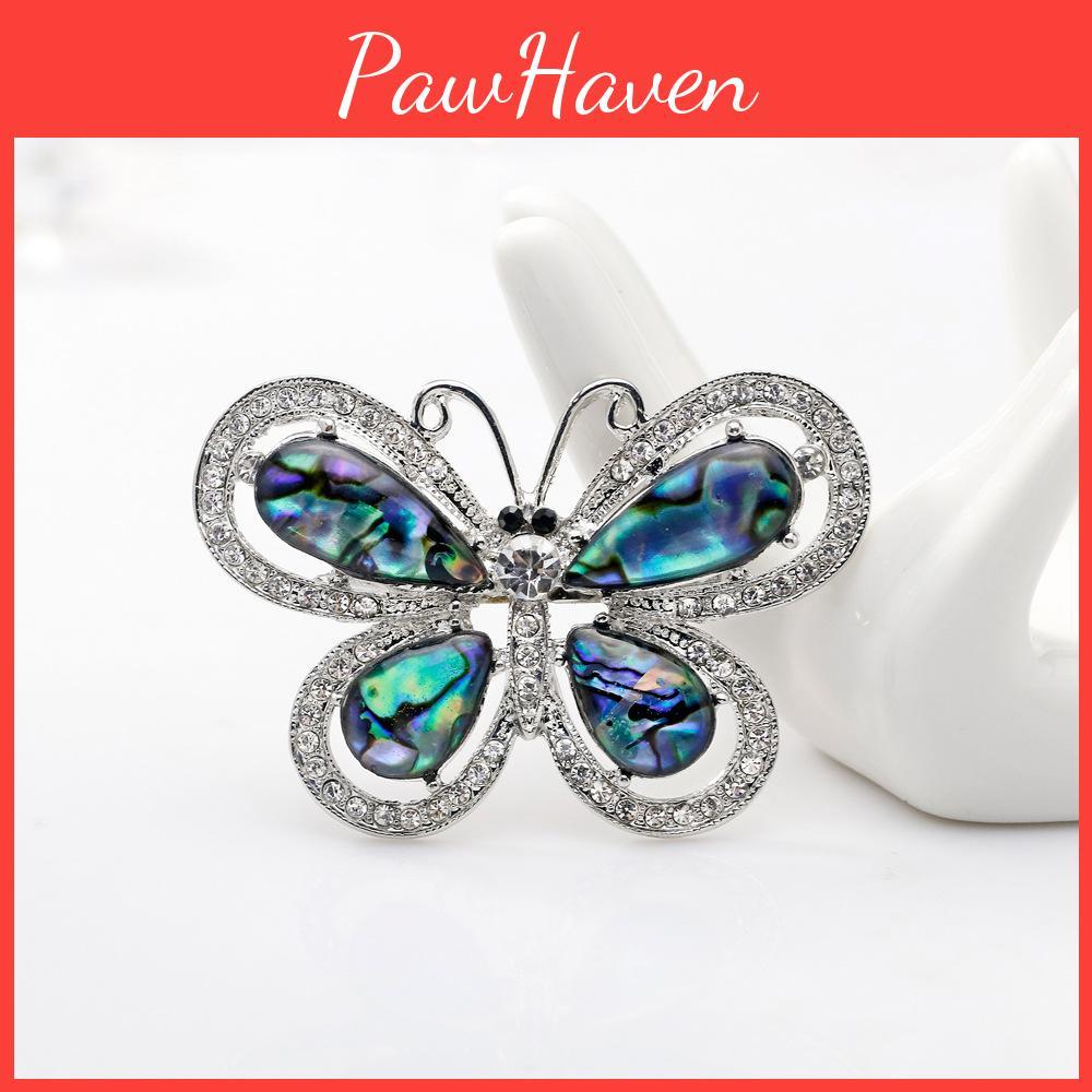 Fashion Butterfly Brooch With Natural Abalone Shell For Women Gift And Casual Wear