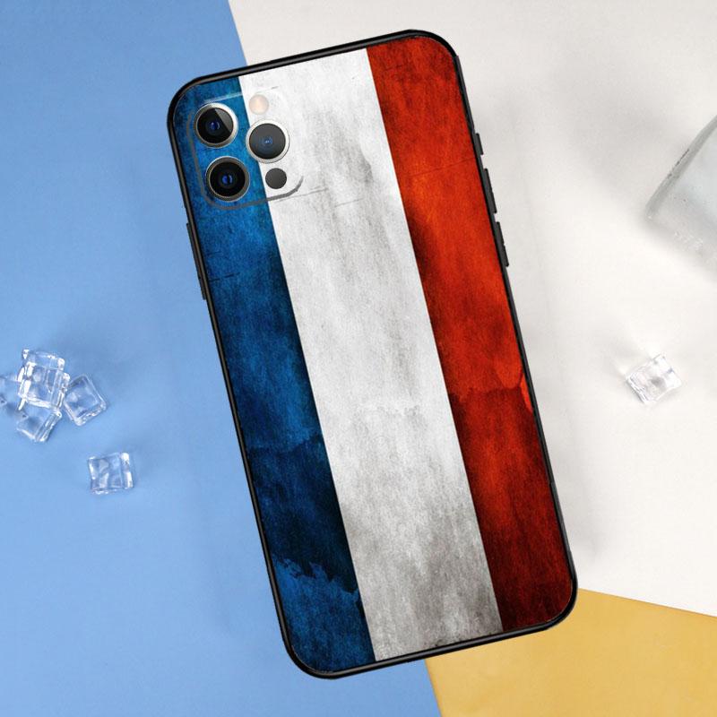 France National Flag Phone Case For iPhone 16 Pro Max 13 12 Mini 11 14 15 Pro Max XR 16 15 Plus 16e Cover Shell