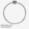 PANDORA Moments Drzewo Rodzinne Serce Zapięcie Bransoletka z Łańcuszka Żmijka Przezroczyste Cyrkonie Srebro Próby 925 Charms