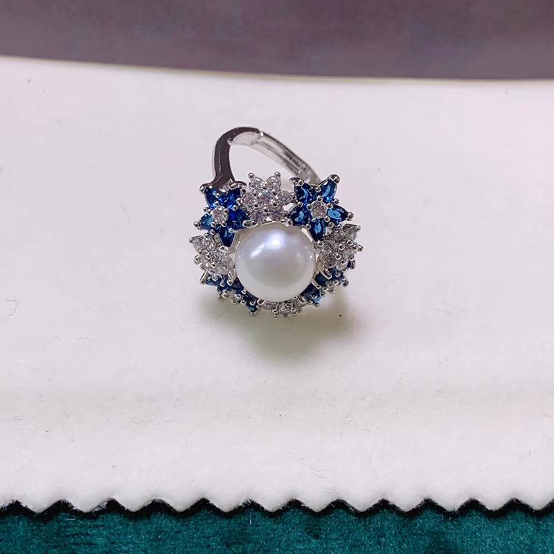 Funkelndes Zirkon DIY Perlen Schmuckset: Ohrstecker, Ring, Anhänger und elegante Schlüsselbeinkette