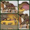 3D Wood Carving Animals Home Decorative Bear Elephant Wolf Presents Ideas Christmas Living Room Office Decor Gift for Friends