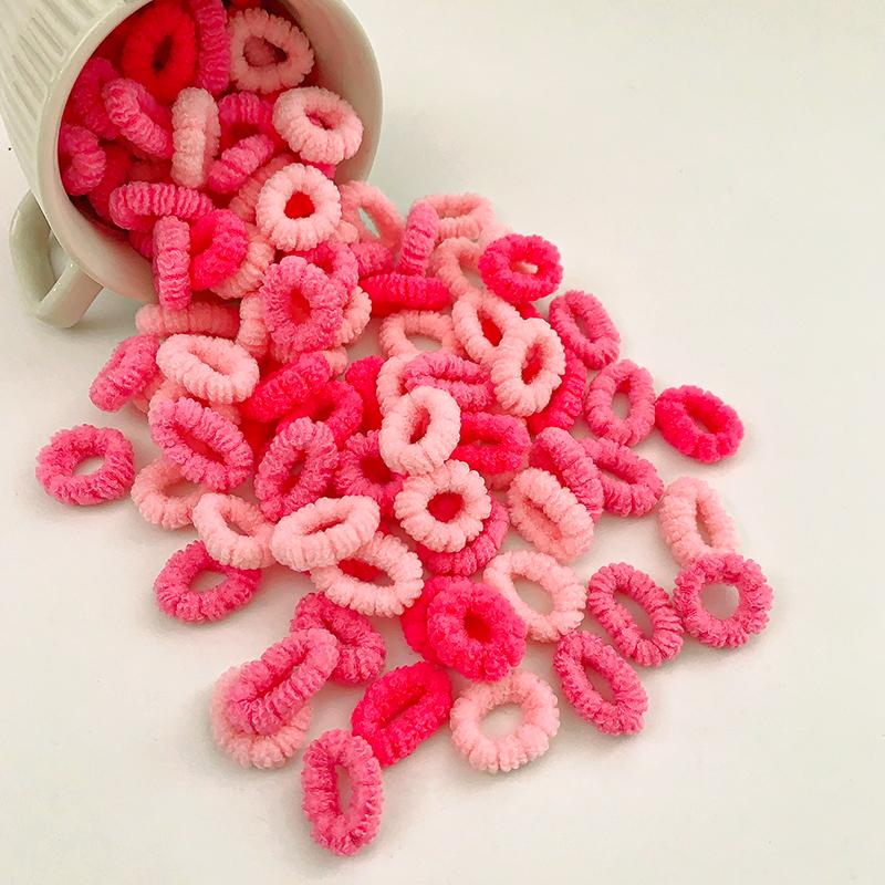 Colorful No-Damage Hair Bands for Kids, Little Girl Hair Ties & Rings, Disposable Elastic Circles